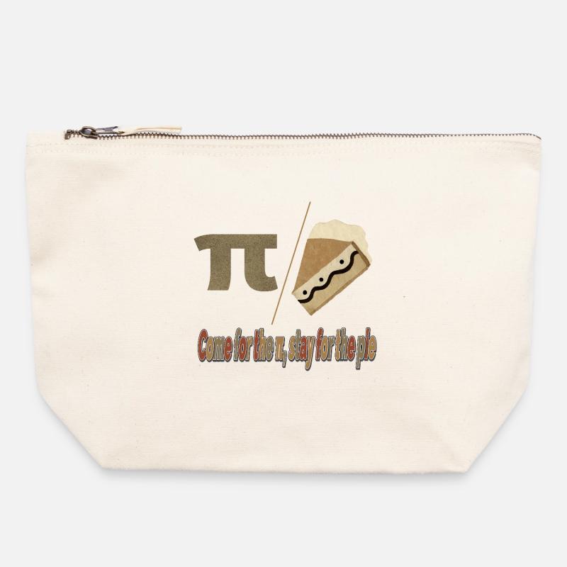 Pi Pie Pun Tee - Canvas Reißverschluss-Täschchen (22 x 23 cm) - Naturweiß