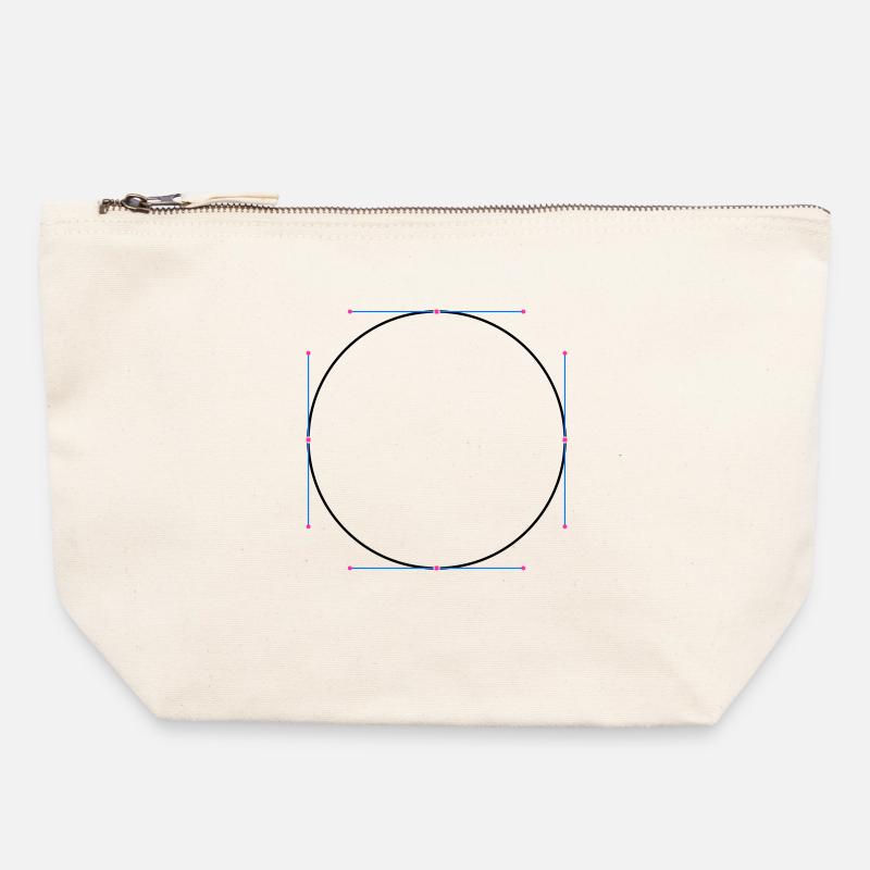 Circle vector - Canvas Zip Pouch 22 x 23 cm - nature