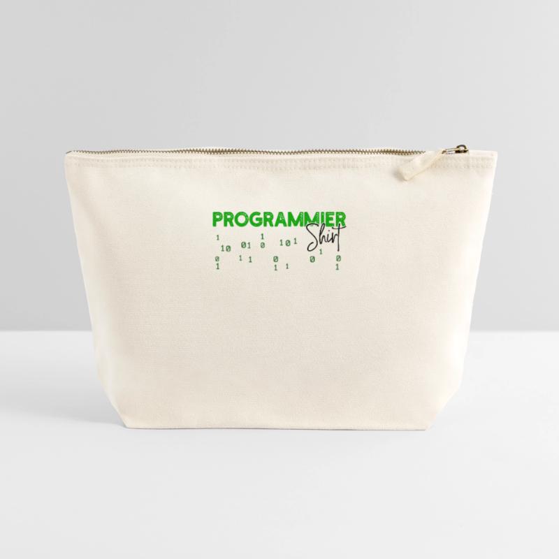 Programmeur Développeur Code Statement Scripting Pochette zippée en toile 22 x 23 cm