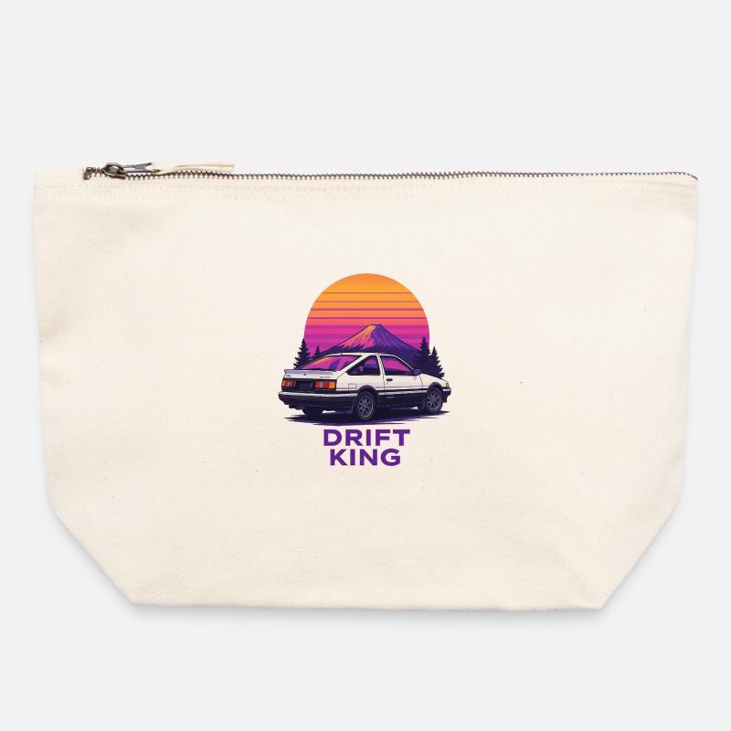 Drift King Sunset Mountain - Canvas Zip Pouch 22 x 23 cm - nature
