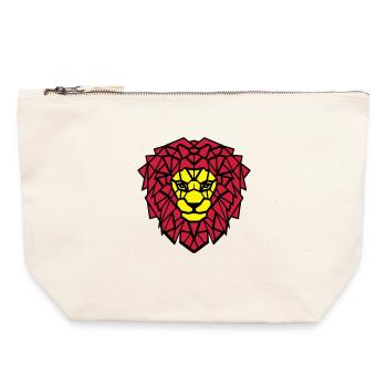 Loewe big cat - Canvas Zip Pouch 22 x 23 cm - nature - Front