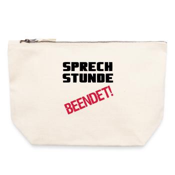 Sprechstunde beendet Medizin Spruch Geschenk - Canvas Reißverschluss-Täschchen (22 x 23 cm) - Naturweiß - Vorne