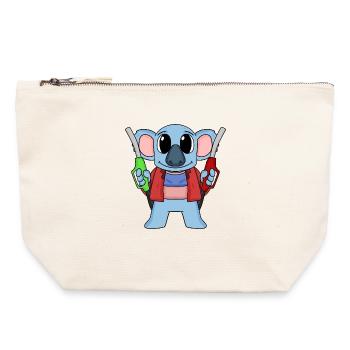 Gas station attendant Koala gas station - Canvas Zip Pouch 22 x 23 cm - nature - Front
