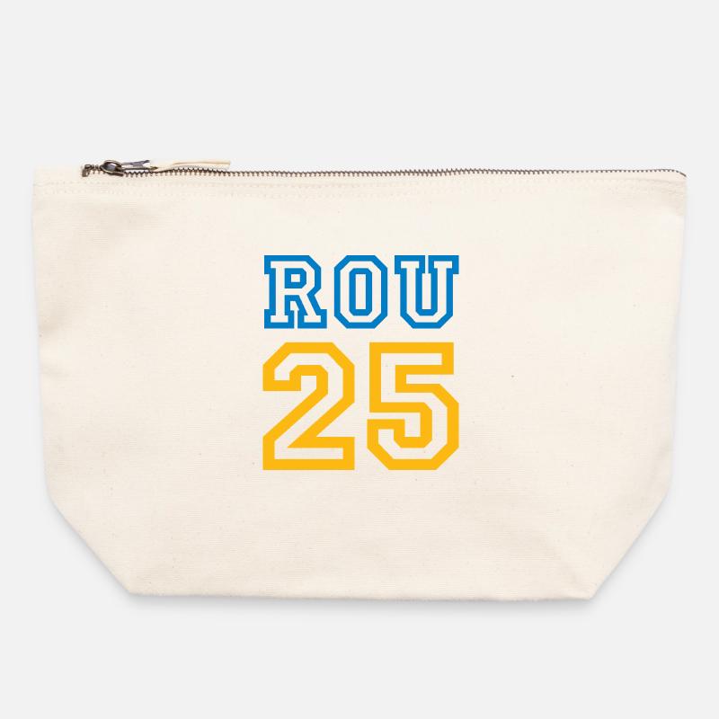 ROMANIA - Canvas Zip Pouch 22 x 23 cm - nature