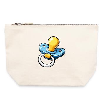 Pacifier Cartoon Baby - Canvas Zip Pouch 22 x 23 cm - nature - Front