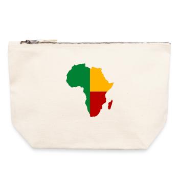 Benin_Flagge_Afrika - Canvas Zip Pouch 22 x 23 cm - nature - Front