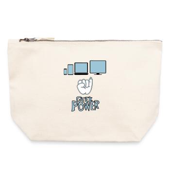 Geek - Canvas Zip Pouch 22 x 23 cm - nature - Front