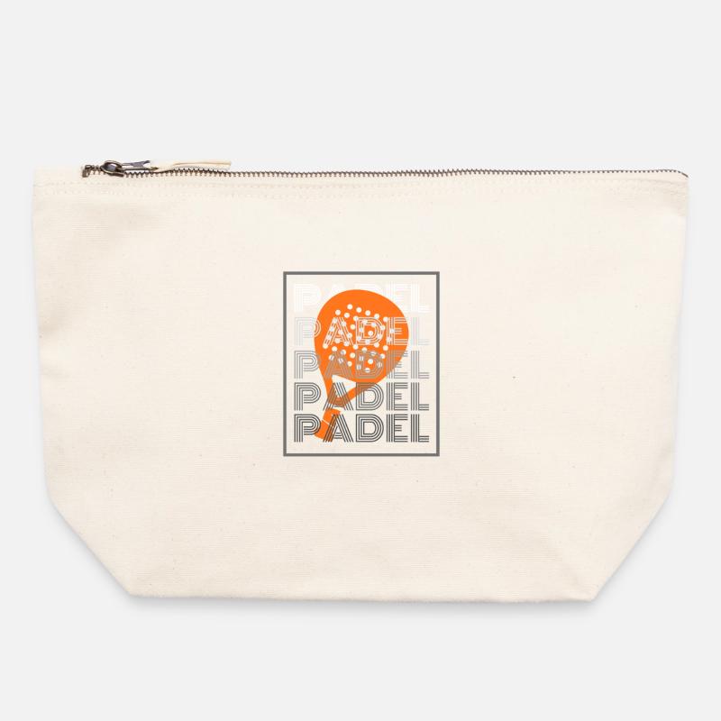 Padel Tennis - Canvas Zip Pouch 22 x 23 cm - nature