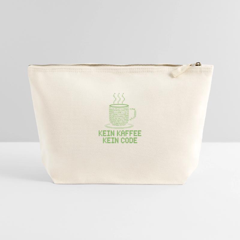 No Coffee No Code Programmer Computer Scientist Canvas Zip Pouch 22 x 23 cm