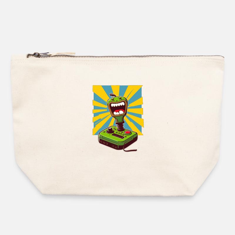 Joystick 01 - Canvas Zip Pouch 22 x 23 cm - nature