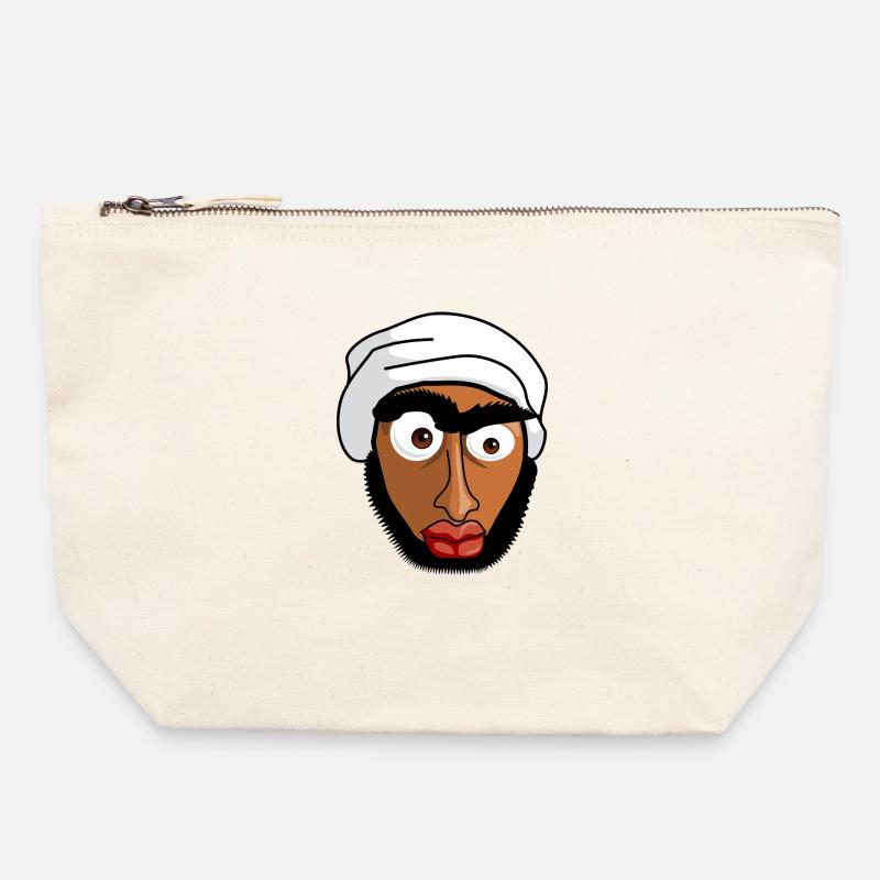 muslim - Canvas Reißverschluss-Täschchen (22 x 23 cm) - Naturweiß