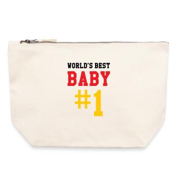 Best Baby - Birth - Child - Canvas Zip Pouch 22 x 23 cm - nature - Front