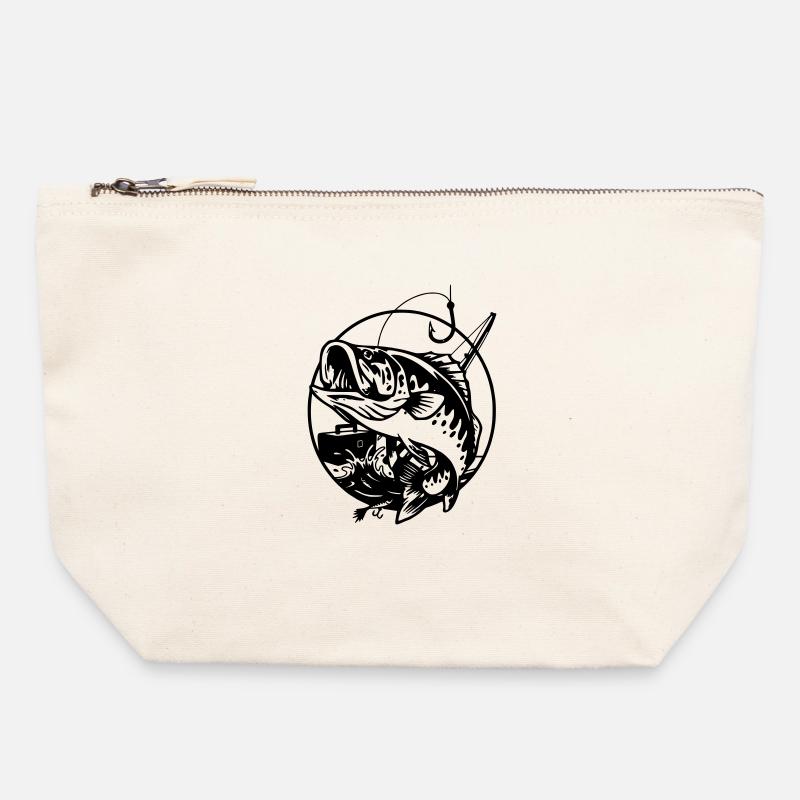 When it bites, it's more fun - Canvas Zip Pouch 22 x 23 cm - nature