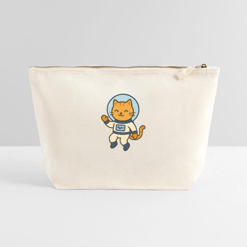 Astrochat Pochette zippée en toile 22 x 23 cm