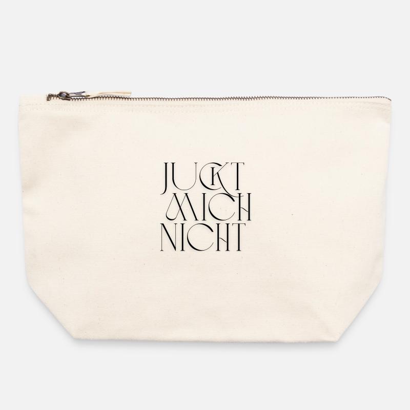 Juckt mich nicht - Statement Design - Canvas Reißverschluss-Täschchen (22 x 23 cm) - Naturweiß