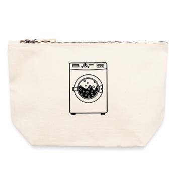 Washing machine - Canvas Zip Pouch 22 x 23 cm - nature - Front