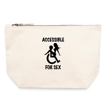 This wheelchair user is accessible for sex * - Canvas Zip Pouch 22 x 23 cm - nature - Front