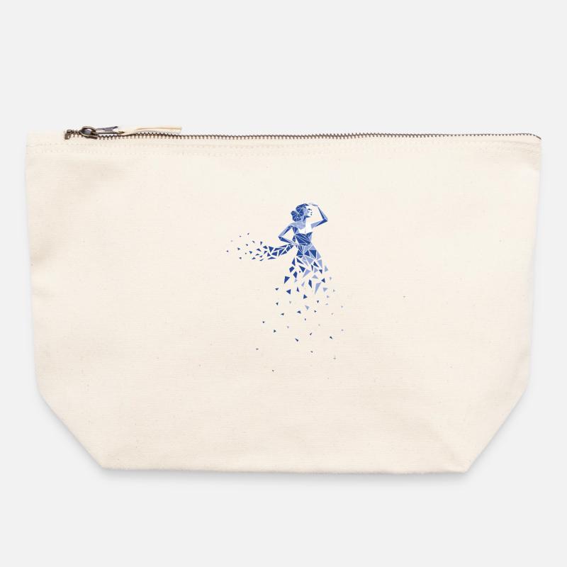ORIGAMI SERBOWKA - Canvas Zip Pouch 22 x 23 cm - nature