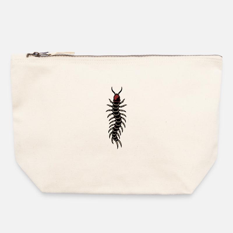 Centipede  - Canvas Reißverschluss-Täschchen (22 x 23 cm) - Naturweiß