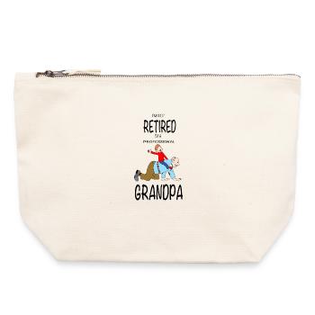 Cartoon Duo au dos - Pochette zippée en toile 22 x 23 cm - blanc naturel - Devant