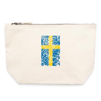 Schweden Vintage - Canvas Reißverschluss-Täschchen (22 x 23 cm) - Naturweiß - Vorne