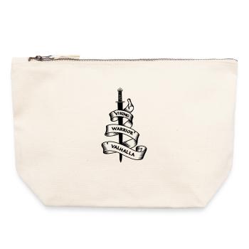 Viking flag banner - Canvas Zip Pouch 22 x 23 cm - nature - Front