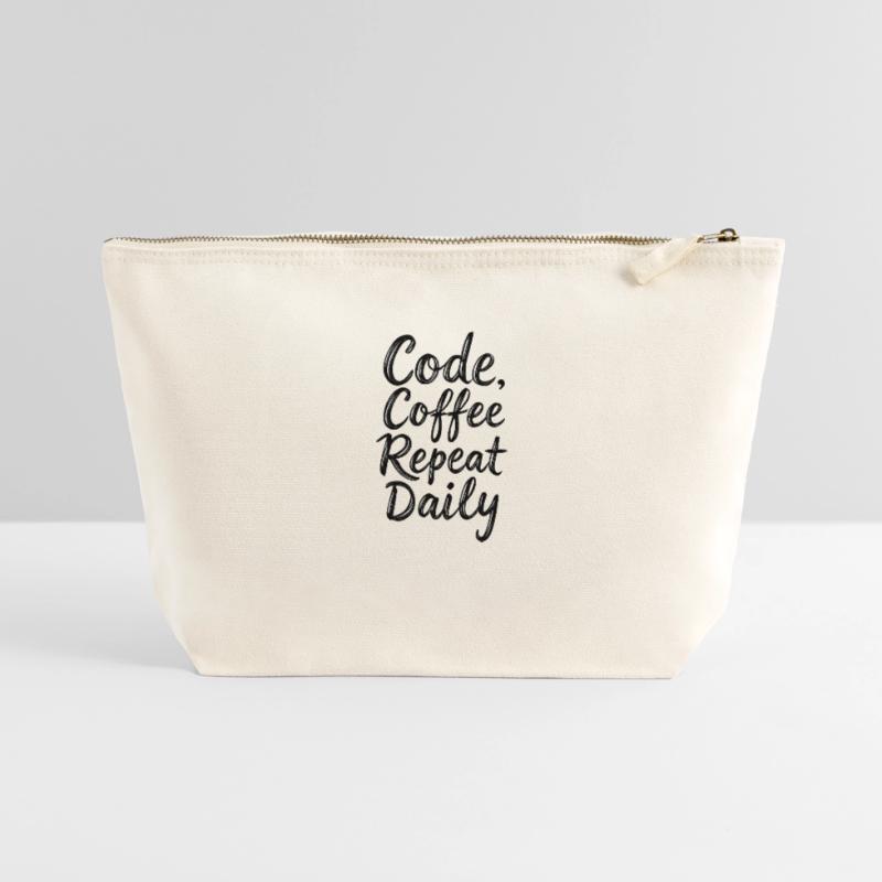 Code Schlaf Debug Wiederholungsprogramm Shirt Canvas Reißverschluss-Täschchen (22 x 23 cm)