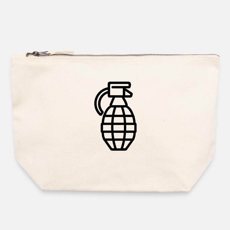 Grenada - Pochette in tela con zip 22 x 23 cm - bianco naturale