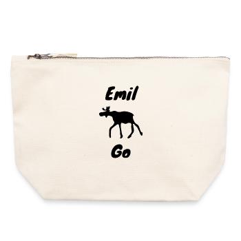 Emil l’orignal - Pochette zippée en toile 22 x 23 cm - blanc naturel - Devant