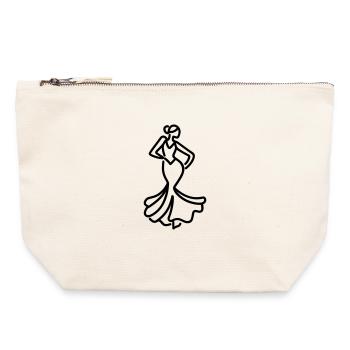 flamenco - Pochette zippée en toile 22 x 23 cm - blanc naturel - Devant