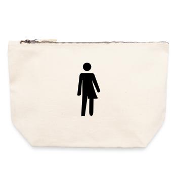 Transgender Toilet Sign - Canvas Zip Pouch 22 x 23 cm - nature - Front