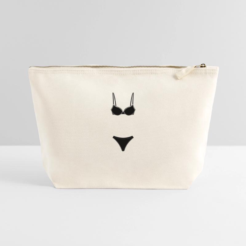 Dessous- oder Bekini-Logo für Geschäft oder Marktstand Canvas Reißverschluss-Täschchen (22 x 23 cm)