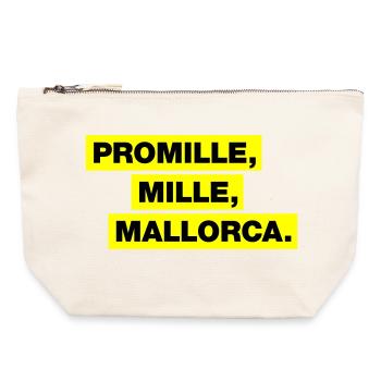 Promille, Mille, Malle - Canvas Reißverschluss-Täschchen (22 x 23 cm) - Naturweiß - Vorne