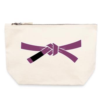 Purplebelt - Purple Belt - Canvas Zip Pouch 22 x 23 cm - nature - Front