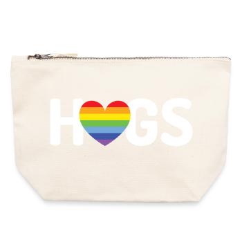 LGBT-Umarmungen - Canvas Reißverschluss-Täschchen (22 x 23 cm) - Naturweiß - Vorne