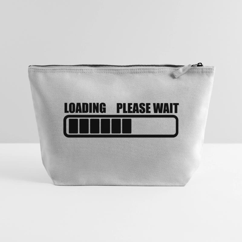 Loading wait a while Canvas Zip Pouch 22 x 23 cm