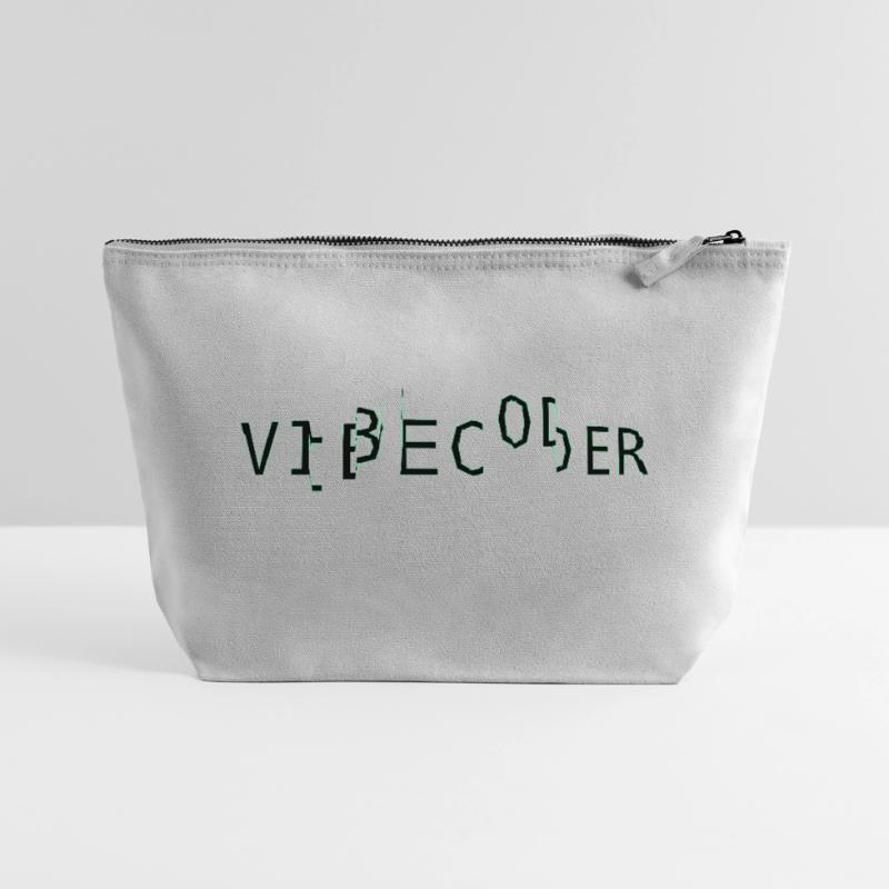 vibecoder_mono bug Pochette zippée en toile 22 x 23 cm