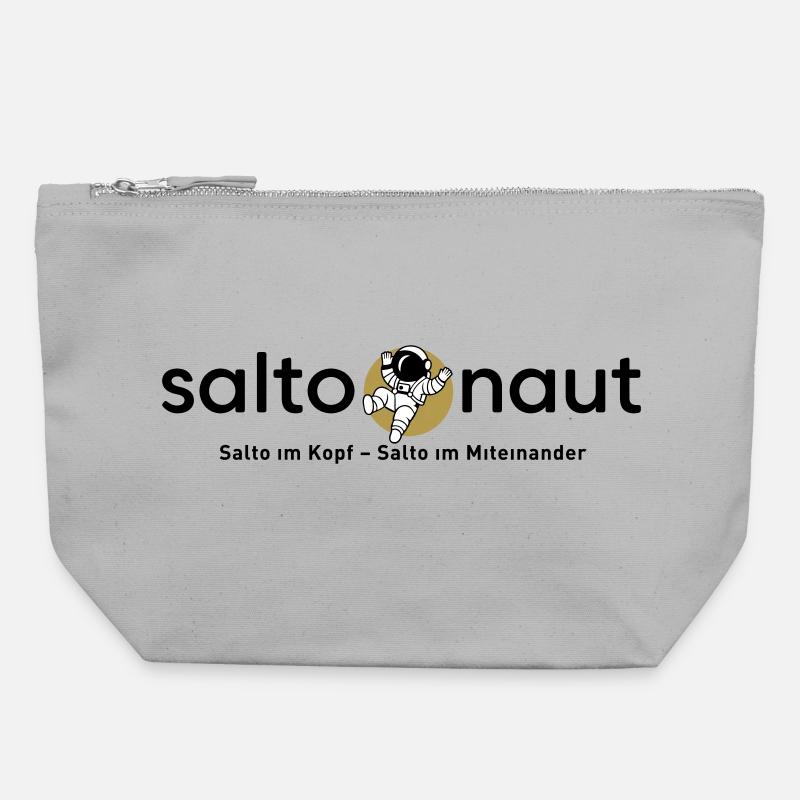 Saltonaut - Pochette zippée en toile 22 x 23 cm - gris chiné