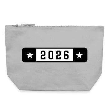 2026 - Canvas Zip Pouch 22 x 23 cm - sports grey - Front