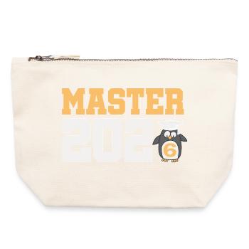 Master 2026 Abschluss Promotion Sponsion - Canvas Reißverschluss-Täschchen (22 x 23 cm) - Naturweiß - Vorne