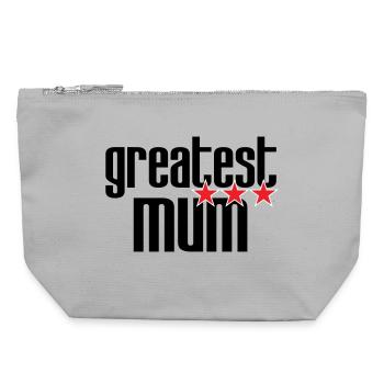 Best Mom - Mother's Day - Canvas Zip Pouch 22 x 23 cm - sports grey - Front