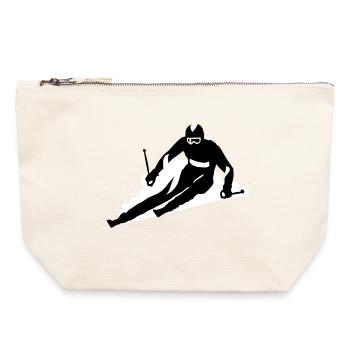 Ski - Canvas Zip Pouch 22 x 23 cm - nature - Front