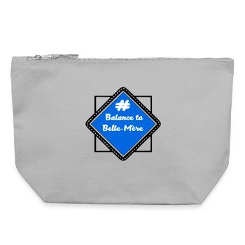 # Throw your mother-in-law - Canvas Zip Pouch 22 x 23 cm - sports grey - Front