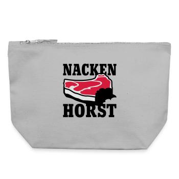 Nacken Horst | Grillen | BBQ - Canvas Zip Pouch 22 x 23 cm - sports grey - Front