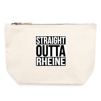 TOUT DROIT SORTI DE RHEINE - Pochette zippée en toile 22 x 23 cm - blanc naturel - Devant