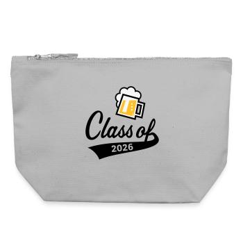 Class Of 2026 (Graduating Class / Beer / 3C POS) - Canvas Zip Pouch 22 x 23 cm - sports grey - Front
