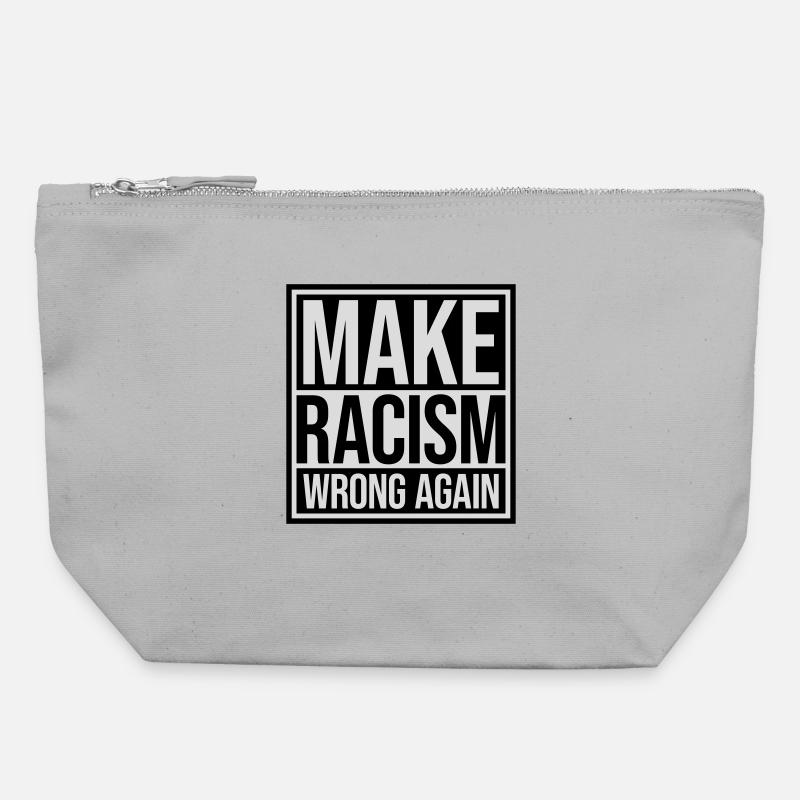 make racism wrong again - Canvas Zip Pouch 22 x 23 cm - sports grey