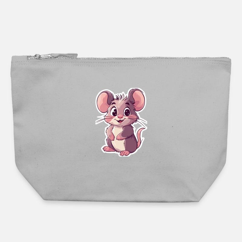 mouse - Canvas Zip Pouch 22 x 23 cm - sports grey