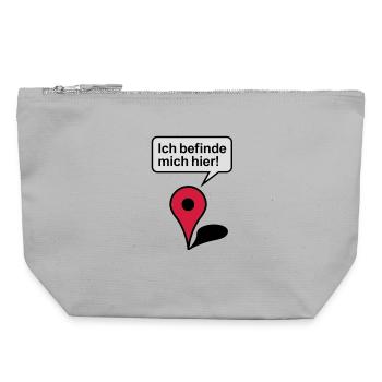 I am here Google Maps - Canvas Zip Pouch 22 x 23 cm - sports grey - Front