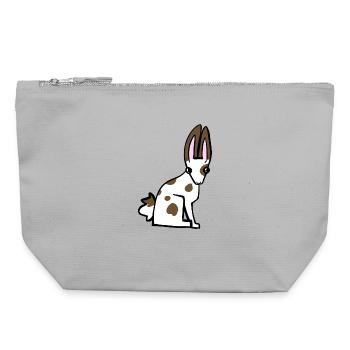 speckled bunny  - Canvas Zip Pouch 22 x 23 cm - sports grey - Front